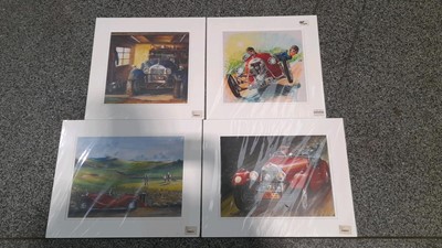 Lot 98 - 4X MOUNTED MORGAN CAR PRINTS