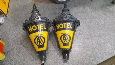 Lot 101 - PAIR OF AA HOTEL LAMP TOPS