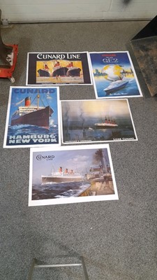 Lot 128 - 5 MARITIME ADVERTISING POSTERS