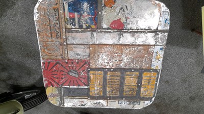 Lot 163 - FOLDING TABLE WITH SIGNS ON TOP