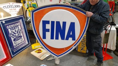 Lot 21 - ORIGINAL FINA GARAGE FORECOURT DOUBLE SIDED