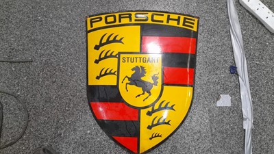 Lot 25 - PORSCHE ENAMEL SIGN