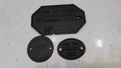 Lot 278 - 3X CAST IRON WAGON PLATES