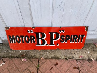 Lot 459 - B.P MOTOR SPIRIT ENAMEL SIGN