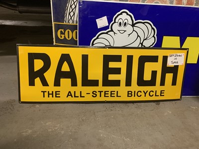 Lot 76 - RALEIGH ENAMEL SIGN