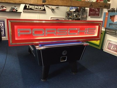 Lot 269 - LARGE ILLUMINATED PORSCHE SIGN