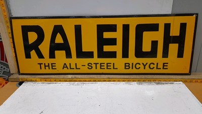 Lot 239 - RALEIGH ENAMEL SIGN