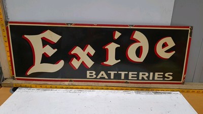 Lot 271 - EXIDE BATTERIES ENAMEL SIGN