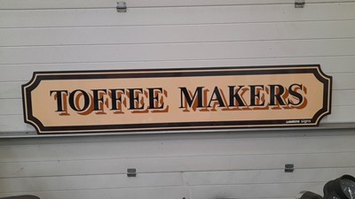 Lot 363 - PLASTIC TOFFEE MAKERS SIGN