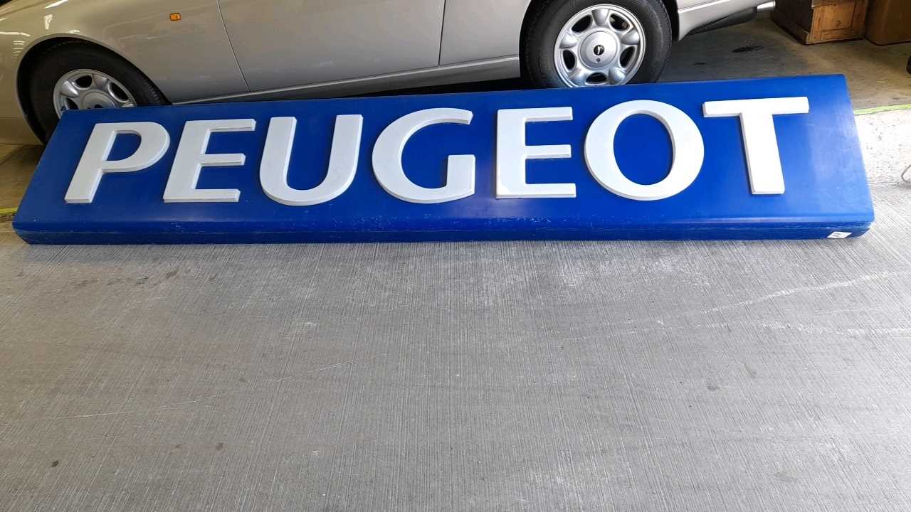 Lot 160 - LARGE PEUGEOT  ADVERTISING SIGN