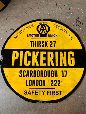 Lot 9 - AA PICKERING ROUND SIGN