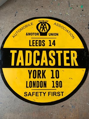 Lot 97 - AA TADCASTER ROUND SIGN