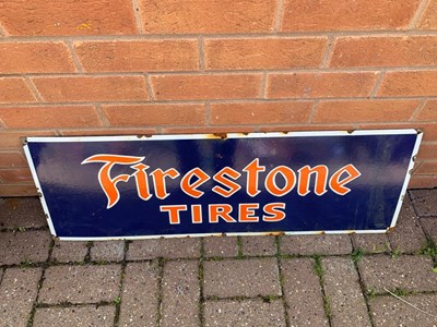 Lot 375 - FIRESTONE TYRES ENAMEL SIGN
