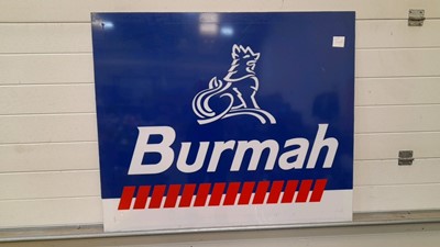 Lot 219 - PLASTIC BURMAH SIGN 36" X 43"