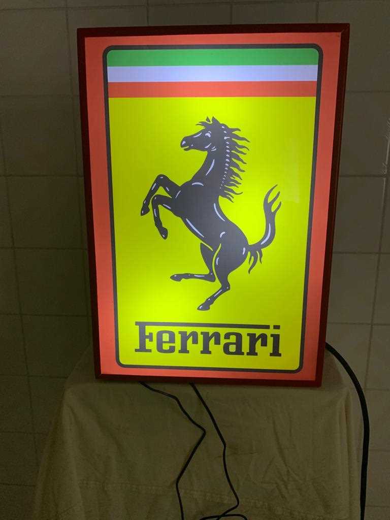 Lot 26 - FERRARI LIGHT UP SIGN