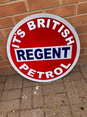 Lot 76 - ROUND REGENT PETROL SIGN