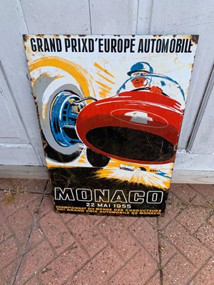 Lot 73 - 1965 MONACO ENAMEL SIGN