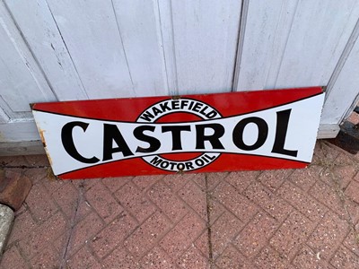 Lot 77 - WAKEFIELD CASTROL MOTOR OIL ENAMEL SIGN