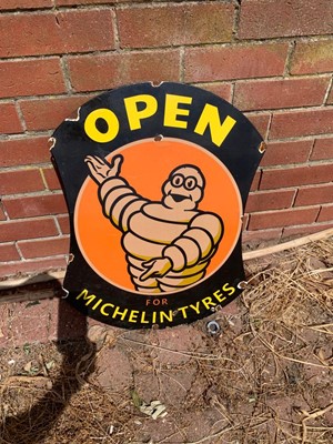 Lot 141 - MICHELIN TYRES OPEN ENAMEL SIGN