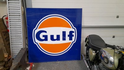 Lot 25 - GULF SIGN PLASTIC 59" X 59"