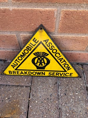 Lot 109 - AA BREAKDOWN SERVICE ENAMEL SIGN
