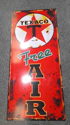 Lot 57 - TEXACO AIR , METAL , REPRO SIGN  59" X 27"