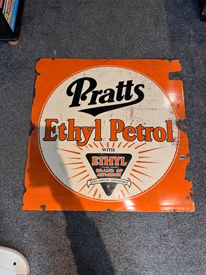 Lot 210 - PRATTS ETHYL PETROL SIGN
