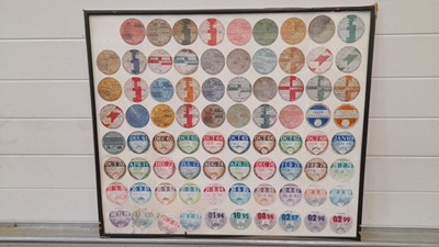 Lot 51 - FRAMED ORIGINAL  TAX DISCS FROM  1921-1999