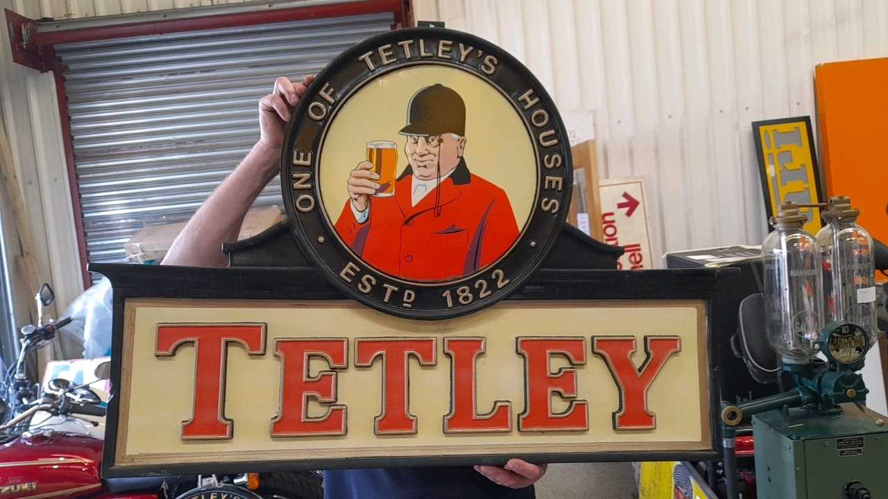 Lot 93 - VINTAGE TETLEY ALE SIGN