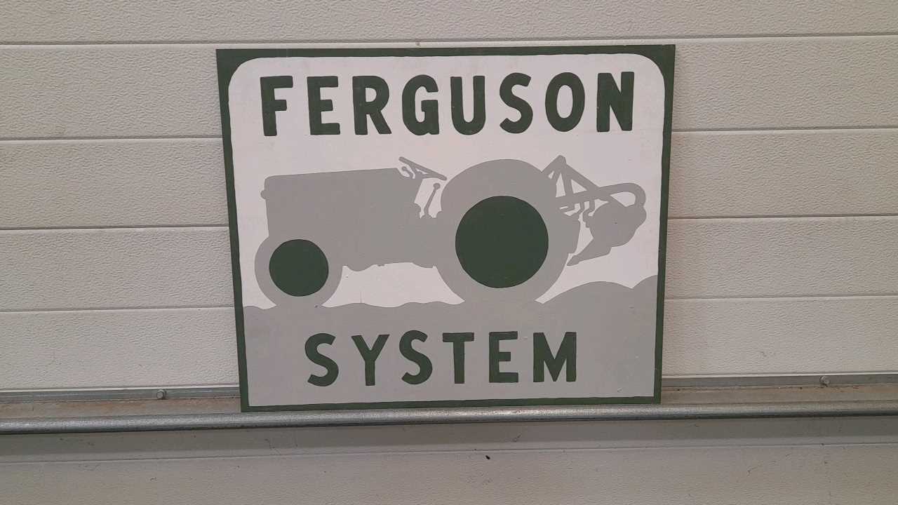 Lot 113 - WOODEN HAND PAINTED FERGUSON SIGN 24" X 20"
