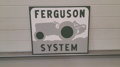 Lot 113 - WOODEN HAND PAINTED FERGUSON SIGN 24" X 20"