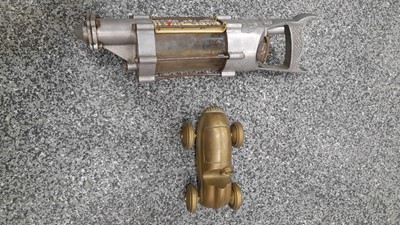 Lot 9 - 1940'S REDEX DISPENSER AND BRASS RACING CAR