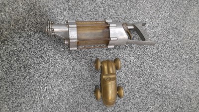 Lot 9 - 1940'S REDEX DISPENSER AND BRASS RACING CAR
