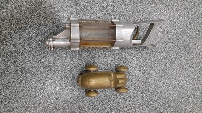 Lot 9 - 1940'S REDEX DISPENSER AND BRASS RACING CAR