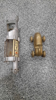 Lot 9 - 1940'S REDEX DISPENSER AND BRASS RACING CAR