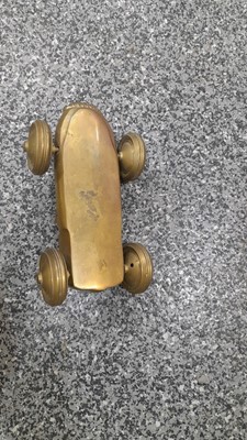 Lot 9 - 1940'S REDEX DISPENSER AND BRASS RACING CAR