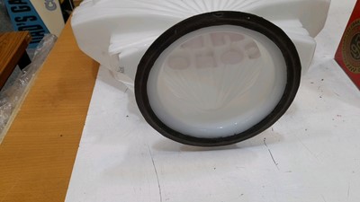 Lot 9 - ORIGINAL SHELL ECONOMY GLASS GLOBE AND WALL LIGHT STAND