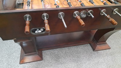 Lot 1 - WOODEN FOOTBALL GAME ON STAND