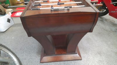 Lot 1 - WOODEN FOOTBALL GAME ON STAND