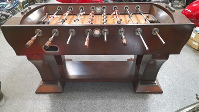 Lot 1 - WOODEN FOOTBALL GAME ON STAND