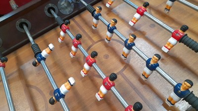 Lot 1 - WOODEN FOOTBALL GAME ON STAND