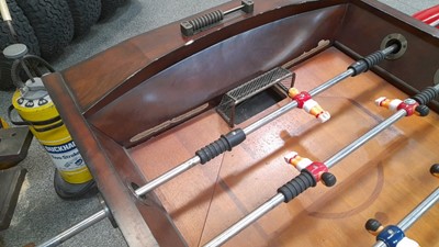 Lot 1 - WOODEN FOOTBALL GAME ON STAND