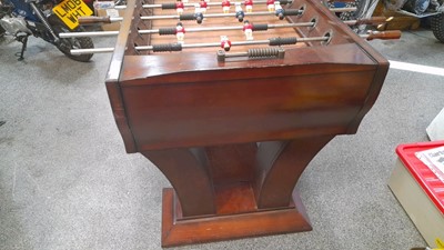 Lot 1 - WOODEN FOOTBALL GAME ON STAND