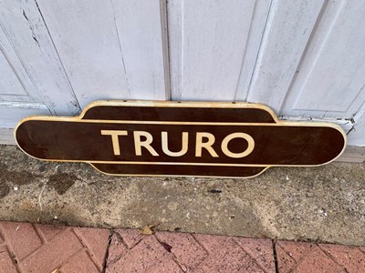 Lot 207 - RAILWAY TRURO ENAMEL SIGN 10x 36"