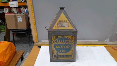 Lot 4 - GRAMAGES 5 GALLON MOTOR OIL CAN