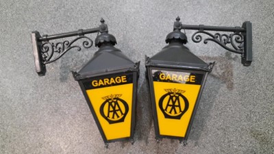 Lot 13 - PAIR OF AA PAINTED COPPER LAMPS