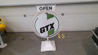 Lot 524 - GARAGE REVOLVING  SIGNS 1X PLAIN 1X CASTROL GTX