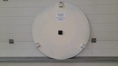 Lot 62 - HANDMADE SCANIA LOGO CLOCK 32" DIAMETER