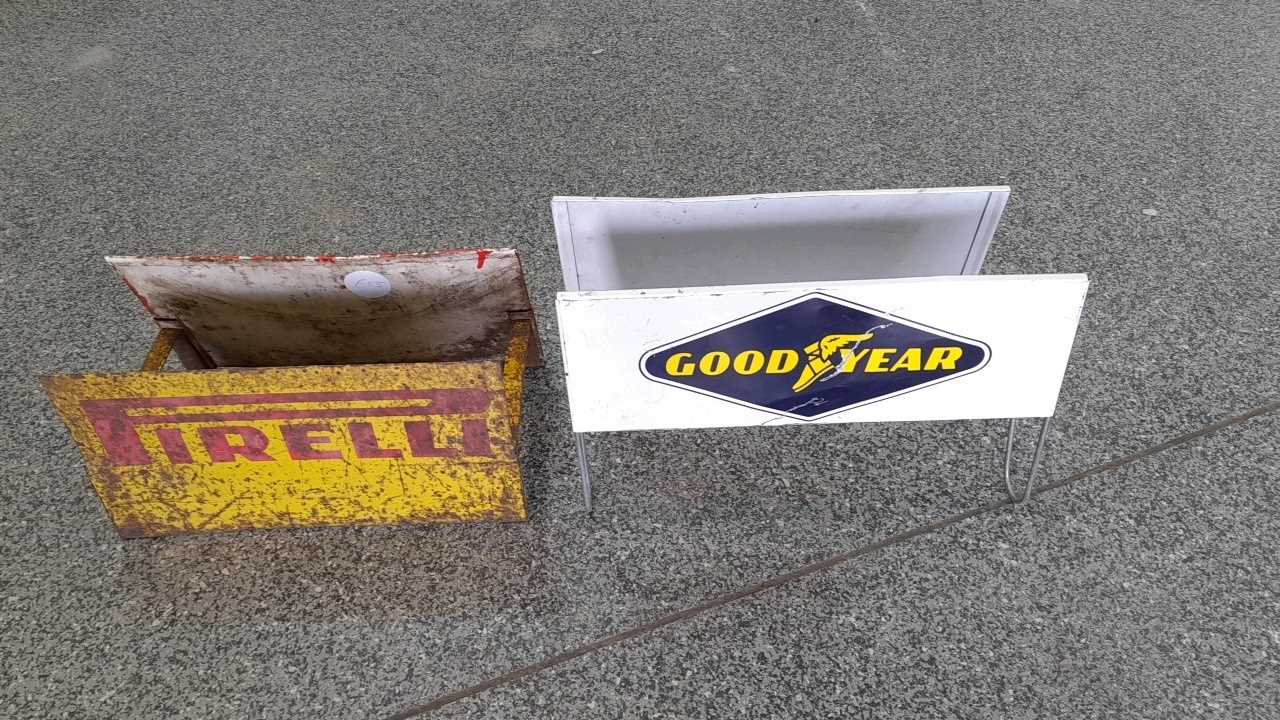 Lot 30 - 2X SPARE WHEEL/TYRE ADVERTISING SIGNS