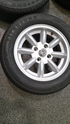 Lot 388 - MGB  SET OF 4 MINATOR 15" 5.5J ET20 WHEELS AND TYRES
